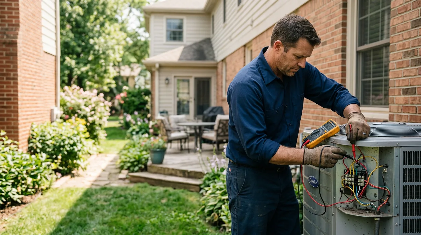 HVAC technician working near New London, WI